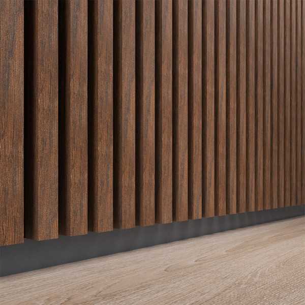 Pannello acustico - 275x30x2,5cm - Noce Alpino - immagine 3
