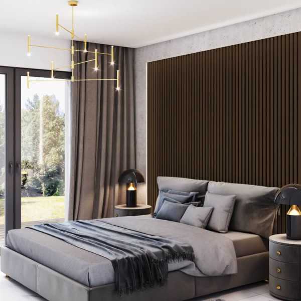 Pannello acustico - 275x30x2,5cm - Noce Alpino - immagine 8