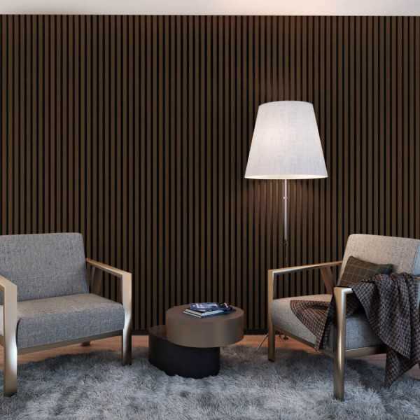 Pannello acustico - 275x30x2,5cm - Noce Alpino - immagine 6