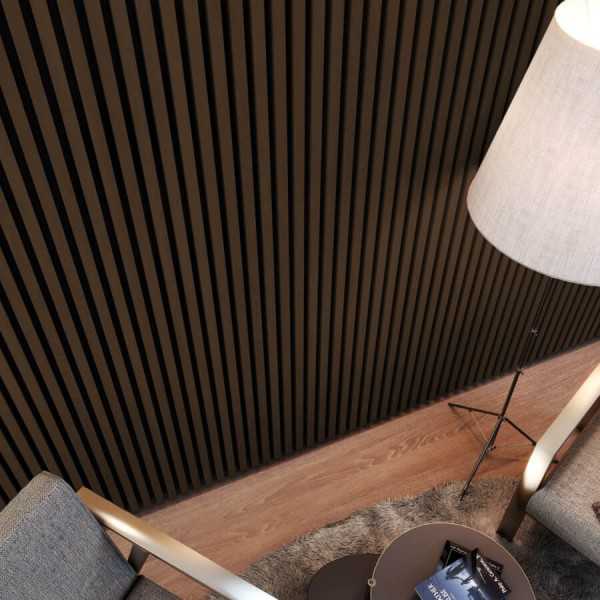Pannello acustico - 275x30x2,5cm - Noce Alpino - immagine 5